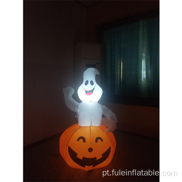 Fantasma inflável de Halloween em abóbora para decoração